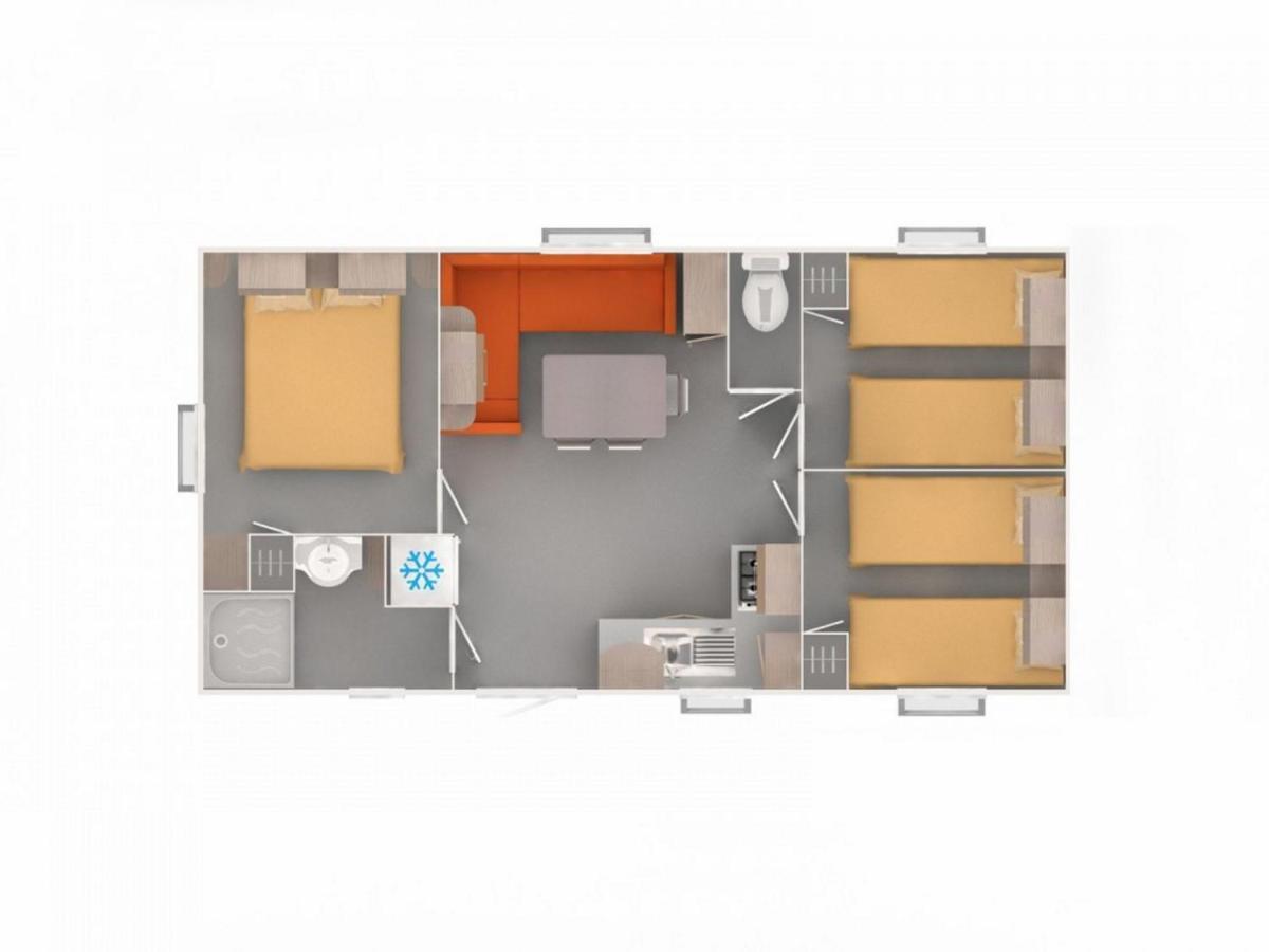 Mobilehome 8 Personnes Avec Clim Situe Aux Sables Du Midi Valras-Plage Bagian luar foto
